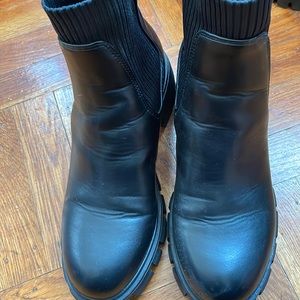 Black Steven madden hutch booties